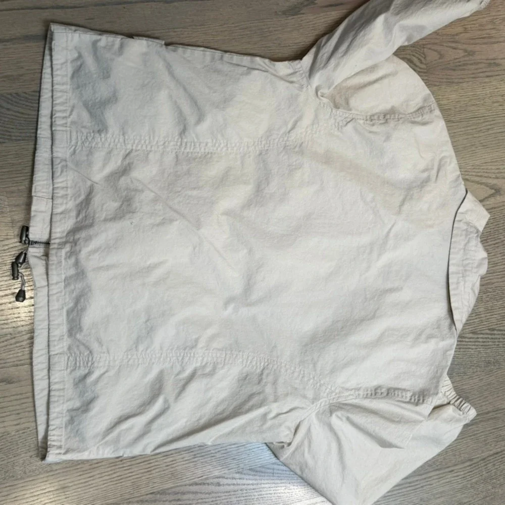 Croft‎ & Barrow Beige Utility Jacket Drawstring Waist Collared Size M